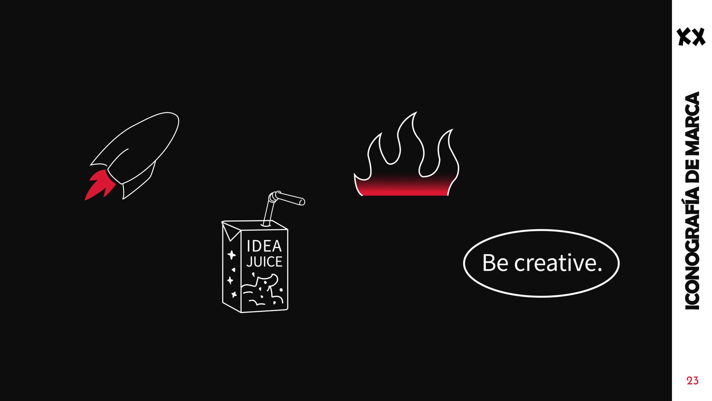 Iconografía de marca: página original del brand book Big Boom