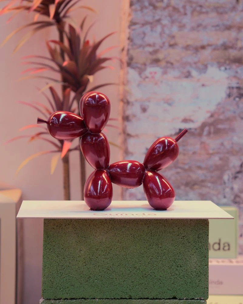 Presentación de piezas de chocolate y gráfica de la muestra